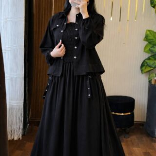 women Shirt - Gown black
