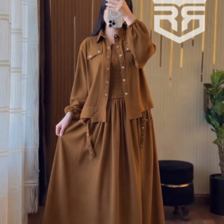 women Shirt - Gown Coffee Brown
