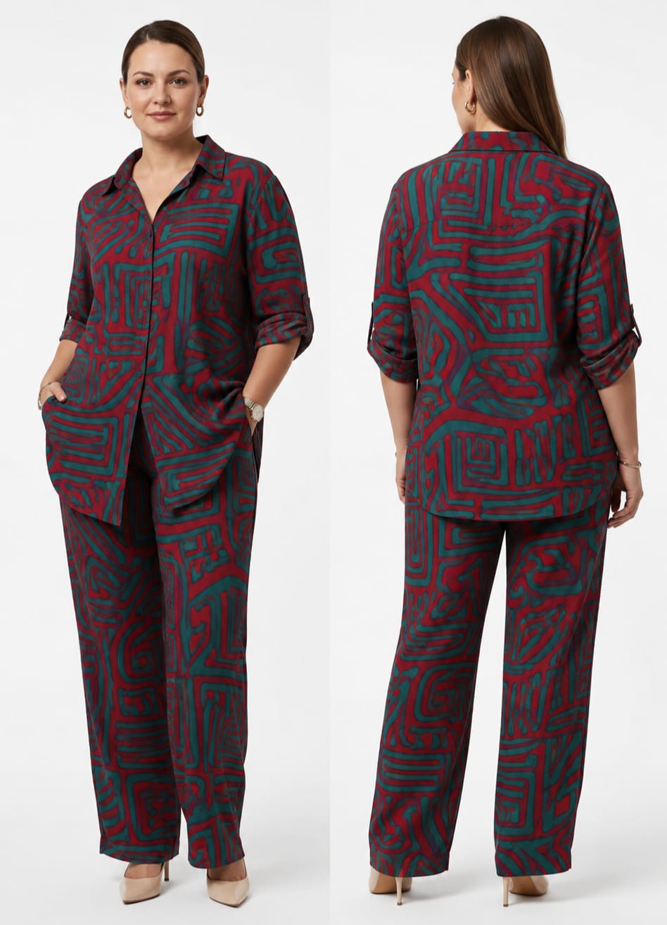 women co-ord marun