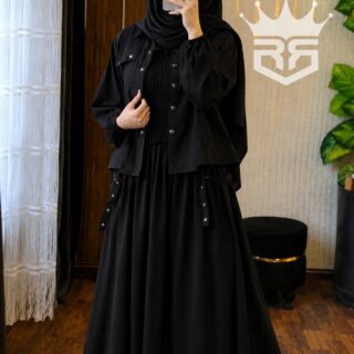 Hijab+Shirt+Gown black
